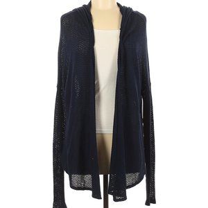 Abercrombie & Fitch Dark Blue Knit High/Low Hooded Cardigan size Med/Large